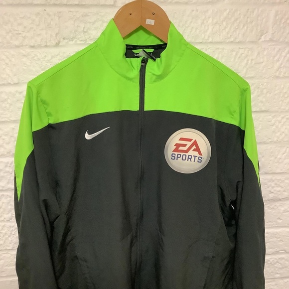 Adidas Dri-fit EA Sports Full Zip Track Top - Size L - Grey & Green - P2P 22” - Picture 6 of 8
